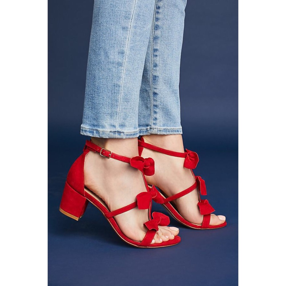 🌹Anthropologie Bow T-strap Heels 🌹